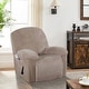 preview thumbnail 1 of 19, Enova Home Velvet Spandex Recliner Chair Slipcover with Elastic Bottom Side Pocket Taupe
