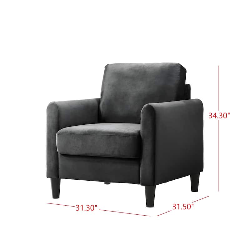 Clayfell Airell Velvet Arm Living Room Set