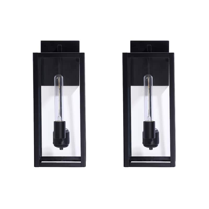 2-pack 1-light/2-light Metal Outdoor Wall Sconce Weather-resistant