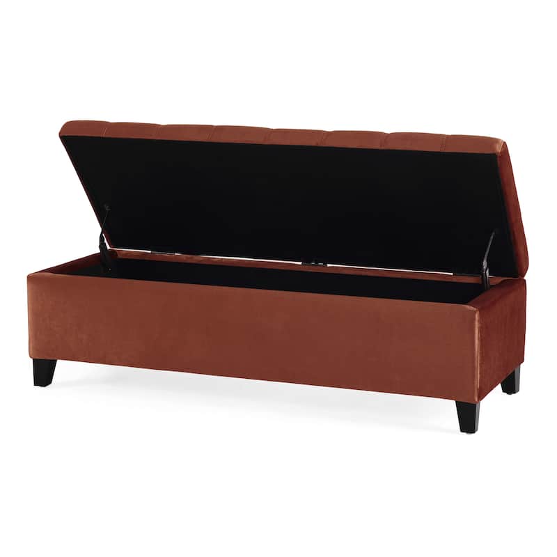 Storage Ottoman,Rectangular Ottoman Bench,Upholstered Storage Bench,Foot Rest for Living Room, Entryway and Bedroom,