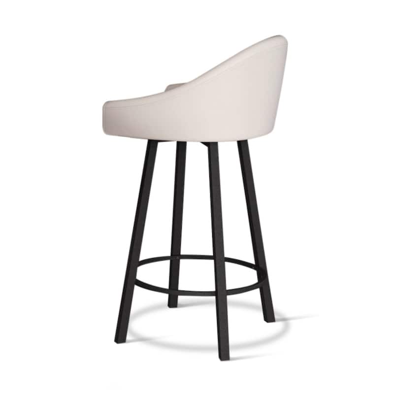 Tempo Furniture Kori Swivel 26" Counterstools/30" Barstools Palladium Gray Powder Coat Finish (Set of 2) by Furnish Theory