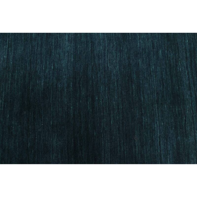 ECARPETGALLERY Hand Loomed Indo Gabbeh Dark Teal Wool Rug - 8'2 x 9'10