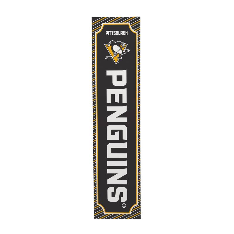 47" Double Sided Seasonal Porch Leaner, Pittsburgh Penguins - 47" x 11.25"