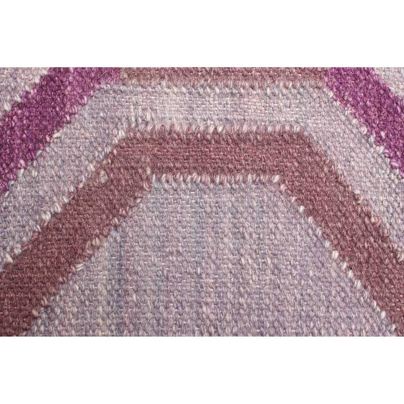 ECARPETGALLERY Flat-Weave Ankara FW Grey Wool Kilim - 5'5 x 8'0