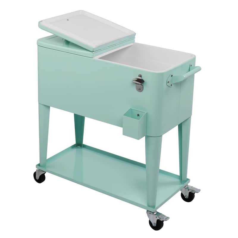 80QT Iron Spray Cooler with Shelf - 80QT - Mint Green