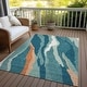 preview thumbnail 7 of 7, Machine Washable Indoor/ Outdoor Abstract Contemporary Chantille Rug