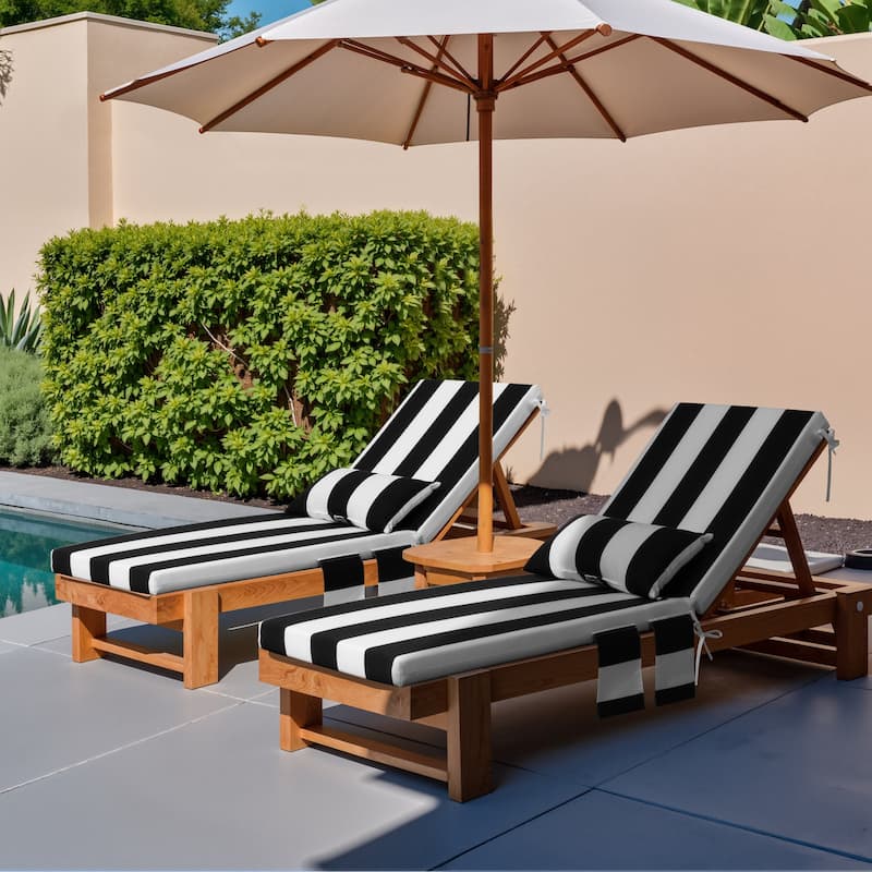 Outdoor Lounge Chair Cushions Patio Chaise Lounge Chair Seat Cushion with Pillow