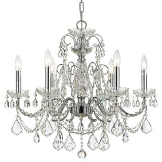 Imperial 6 Light Crystal Chrome Chandelier - 26'' W x 24.5'' H