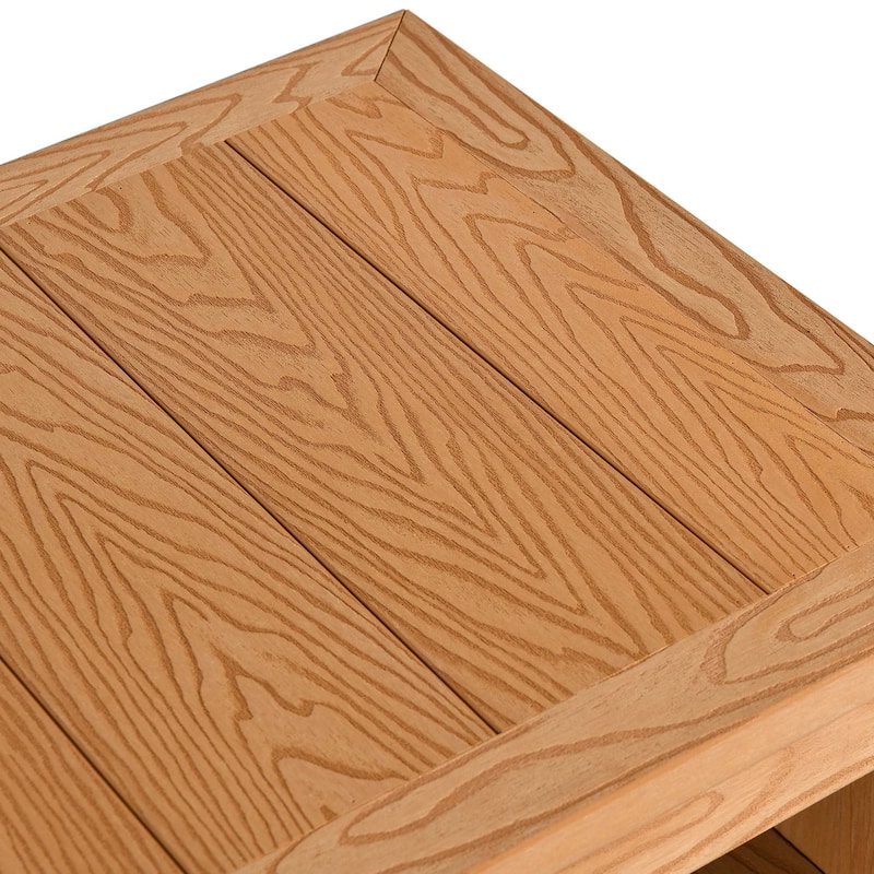 Moasis 44" Outdoor Sideboard Patio Bar Table with Storage Cabinet and Shelves