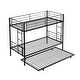 preview thumbnail 13 of 13, Twin over Twin Metal Bunk Bed with Trundle and Two Ladders