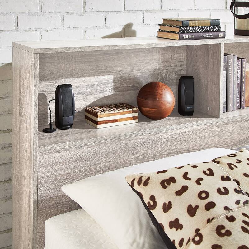 Malins Bookcase Queen Platform Bed with USBs by iNSPIRE Q Classic