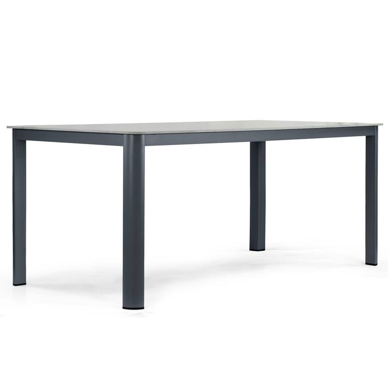 Bia Grey Outdoor Dining Table with Stone Top