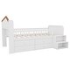 preview thumbnail 21 of 19, Twin Low Loft Bed with LED Lights, House Shape Headboard & Drawers