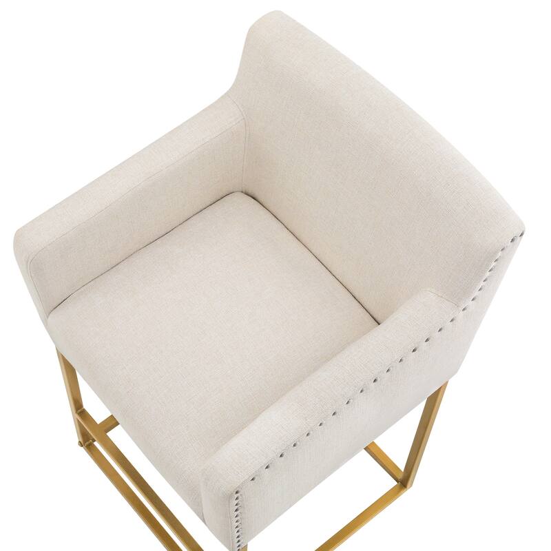 Modern Counter Height Bar Stools Fabric Upholstered Counter Stool