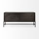 preview thumbnail 17 of 47, Arelius Light Brown w/ Black Metal Base 4 Door Glass Cabinet Sideboard - 70.0L x 18.0W x 32.0H