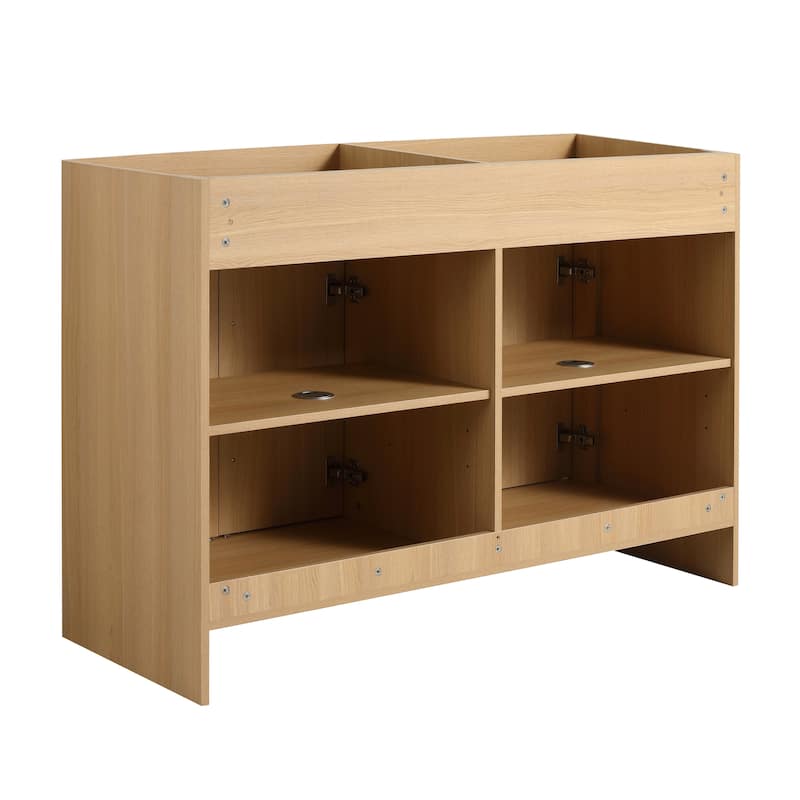 Malwee 48"/60" Bathroom Vanity Without Sink, FreeStanding Vanity Cabinet with 4 Soft Close Doors and 2 Adjustable Shelves