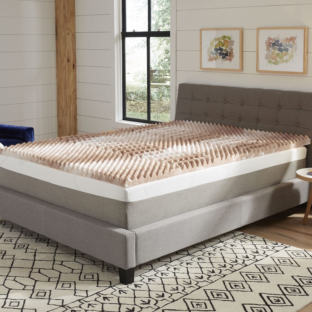 ComforPedic Loft from BeautyRest 2.5-Inch Textured Copper Infused Memory Foam Topper