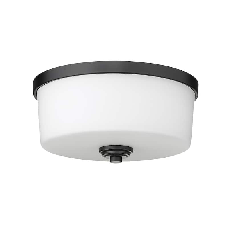 Bellevue Paula 3 Light 14" Wide Flush Mount Drum Ceiling Fixture