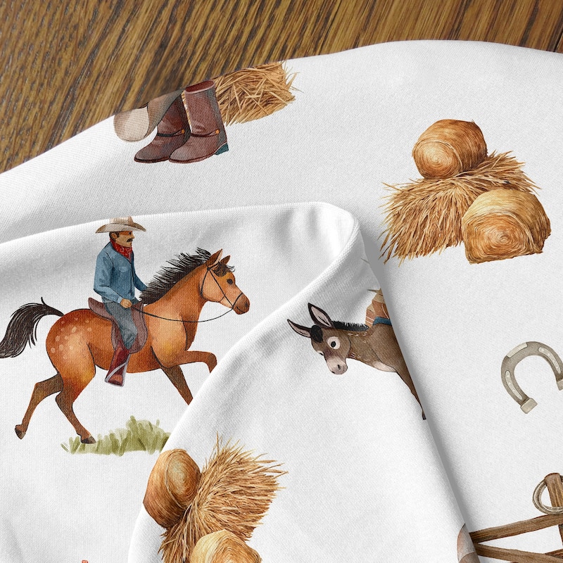 Sweet Jojo Designs Western Cowboy Boy Nursing Breastfeeding Pillow Cover Case (Pillow Not Included) Wild West Horse Cow Animal