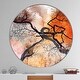 preview thumbnail 7 of 8, Designart 'Surrealistic trees with red sun' Oversized Modern Wall CLock