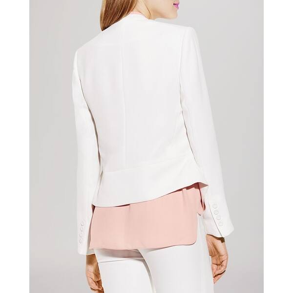 Shop Vince Camuto White Womens Size 6 Open Front Draped Crepe
