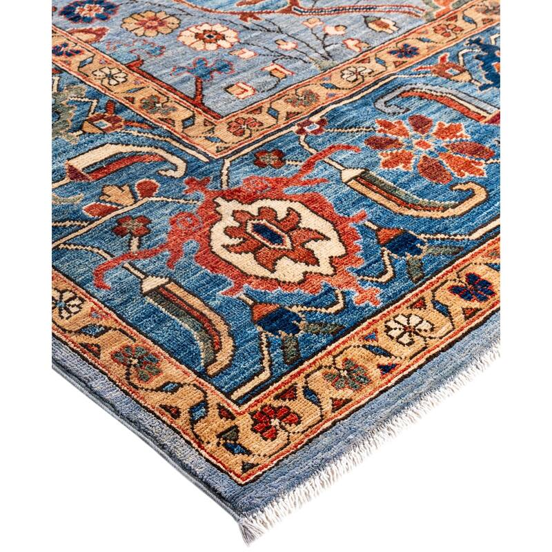 Serapi One-of-a-Kind Hand-Knotted Area Rug - Gray - 8' 10" x 11' 11"