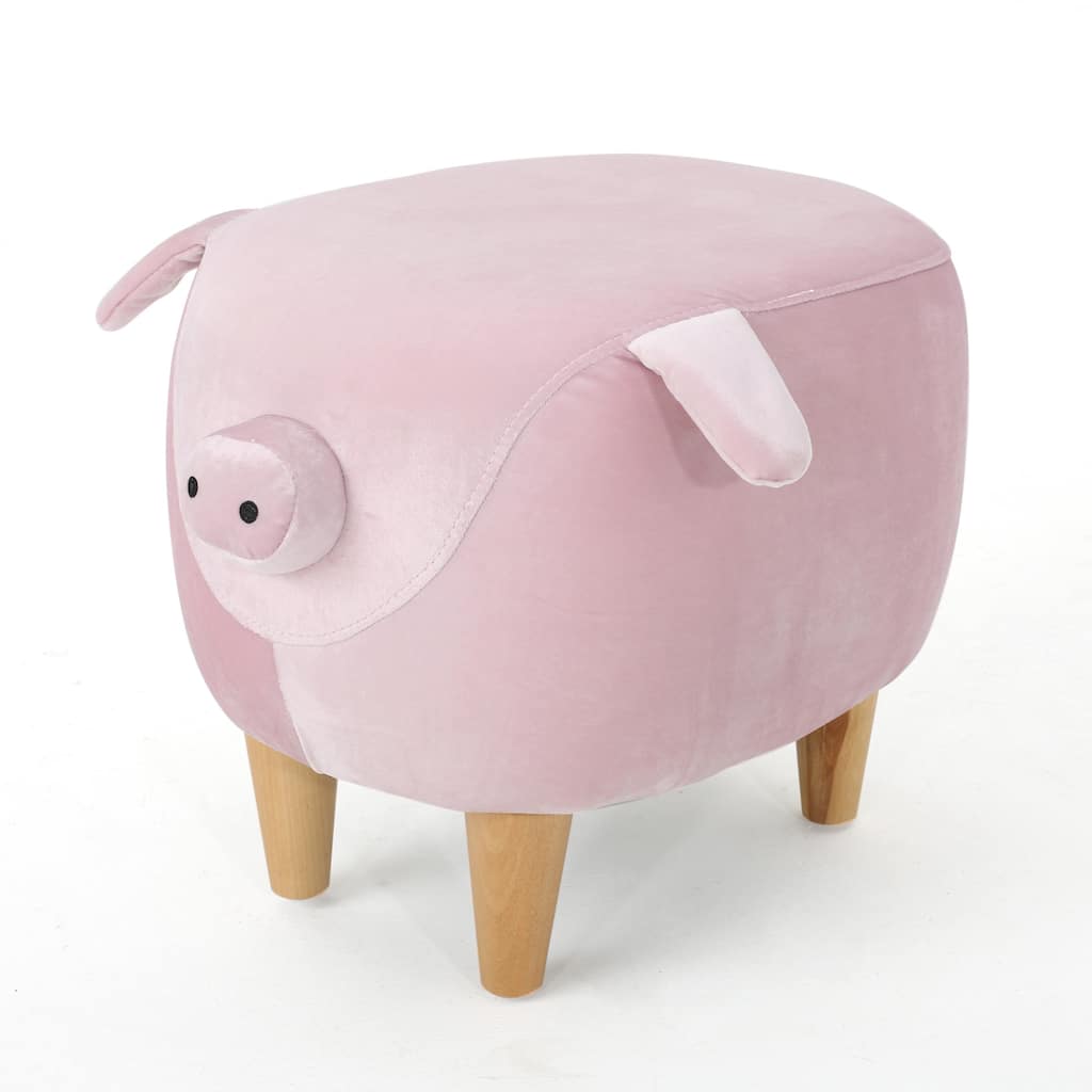 Burton Velvet Pig Ottoman by Christopher Knight Home