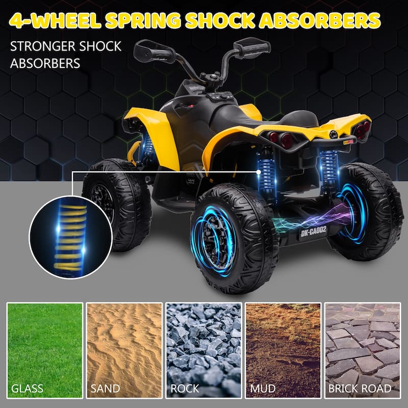 12V Kids ATV Ride on Toy Car Bombardier Licensed BRP Can-am 4 Wheeler