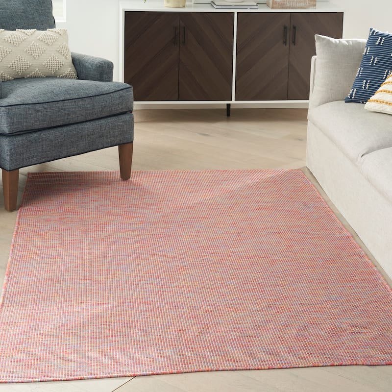Nourison Positano Casual Modern Indoor/Outdoor Rug - 6' x 9' - Rainbow