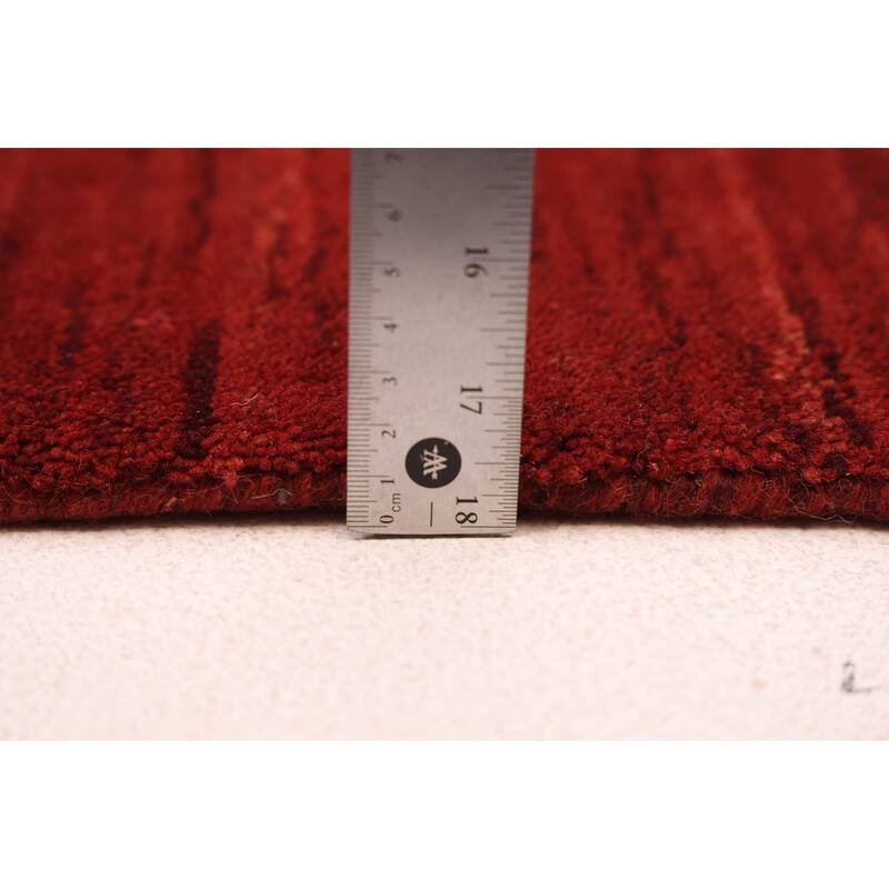 ECARPETGALLERY Hand Loomed Kashkuli Gabbeh Red Wool Rug - 6'9 x 9'9