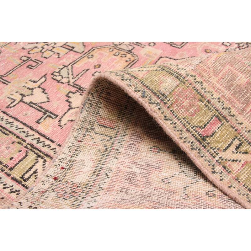 ECARPETGALLERY Hand-knotted Antalya Vintage Pink Wool Rug - 9'9 x 12'10