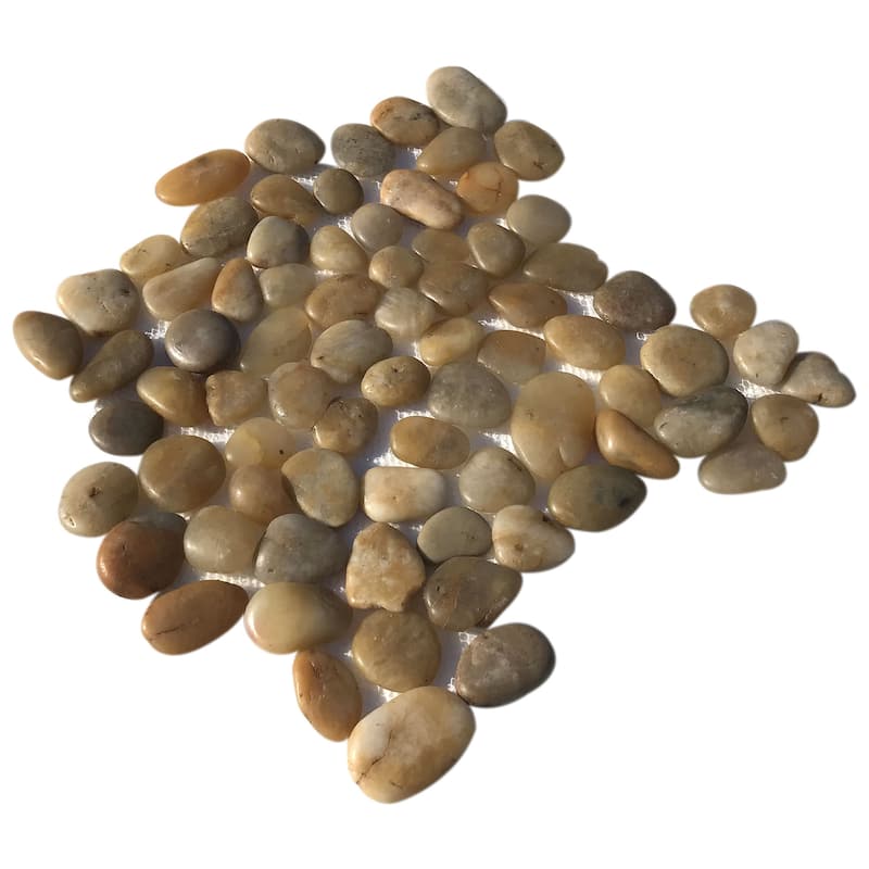 Canary Natural Stone Pebble Mosaic Tile