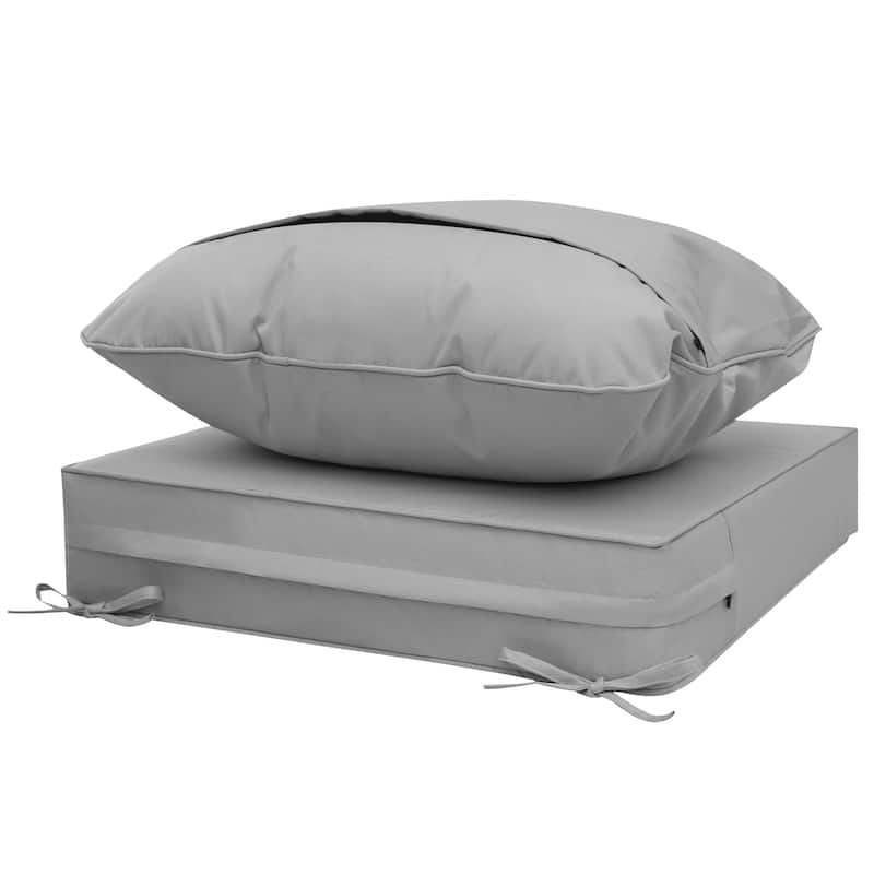24"x24"x5"Waterproof Outdoor Deep Seat Cushion Set for Patio Furniture