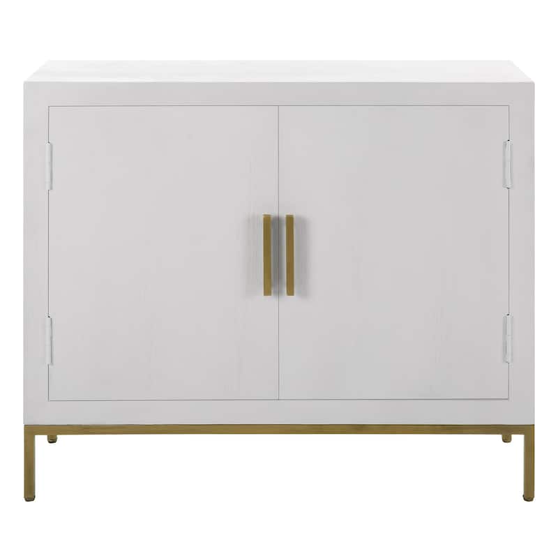 Uttermost Front Range White 2 Door Cabinet - 40.25"W x 34"H x 13"D