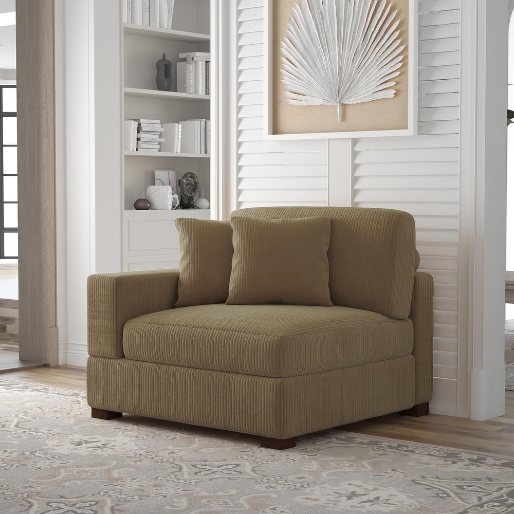 Modern Modular Sectional Sofa Corduroy Chaise Lounges