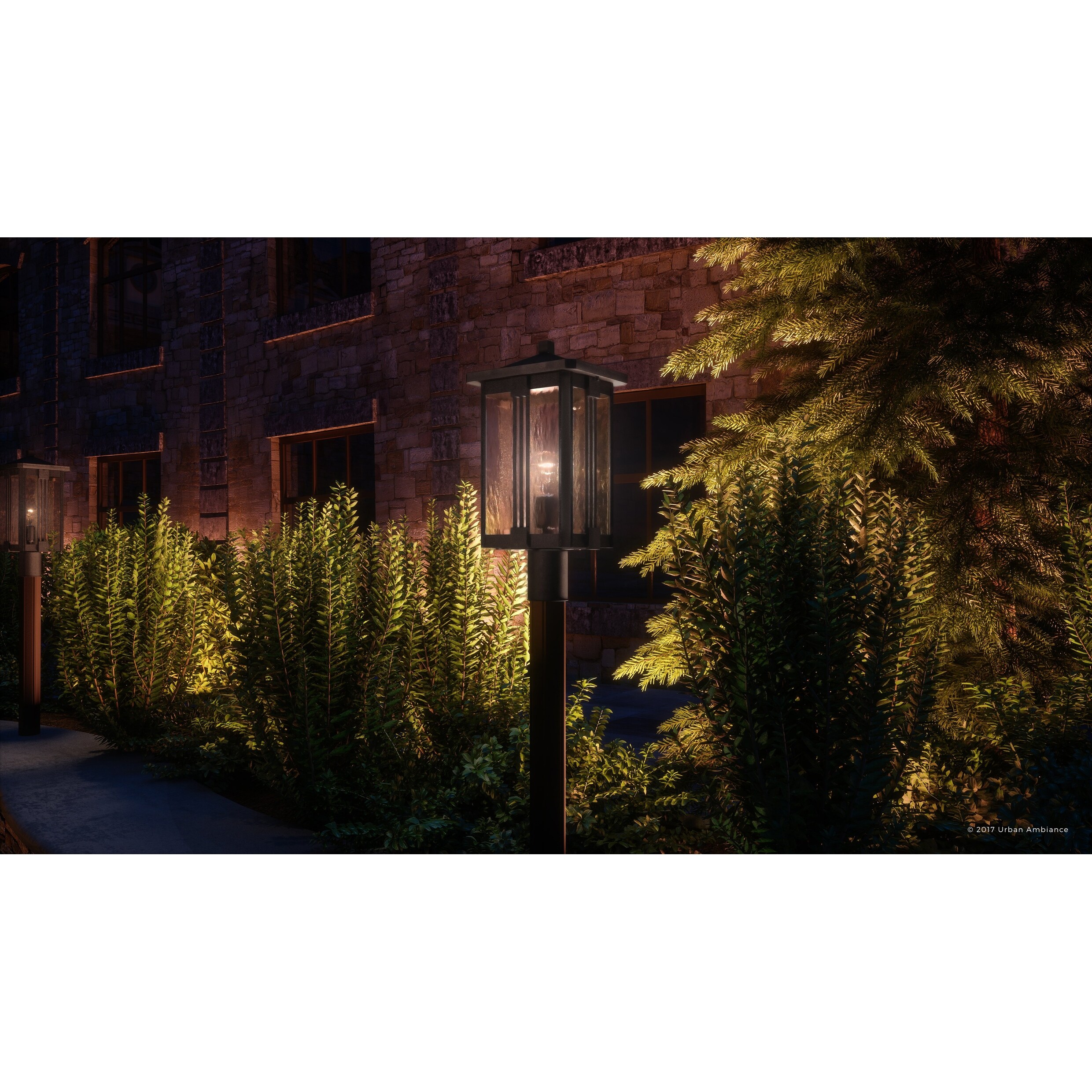 Luxury Craftsman Outdoor Post Light, x with Mid