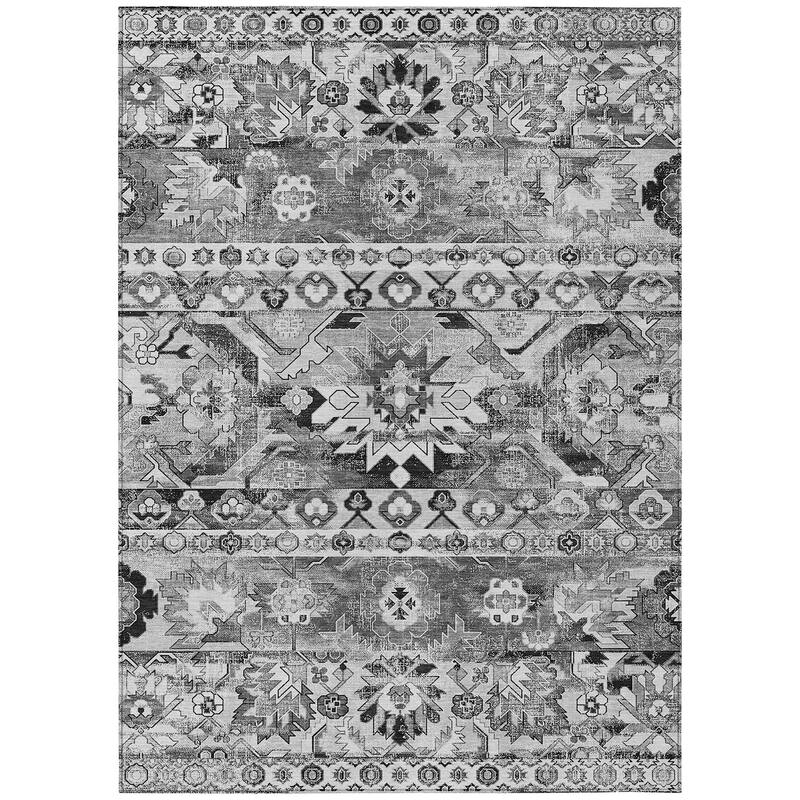 Machine Washable Indoor/ Outdoor Traditional Hudson Chantille Rug