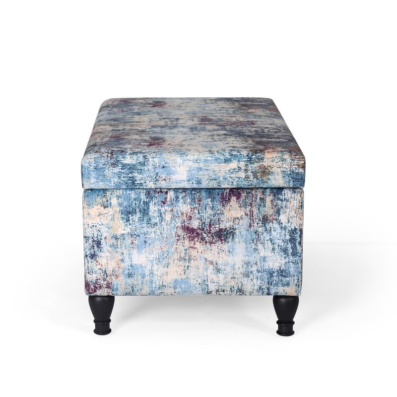 Adeco French Storage Ottoman Footstool Bench with Lift Top