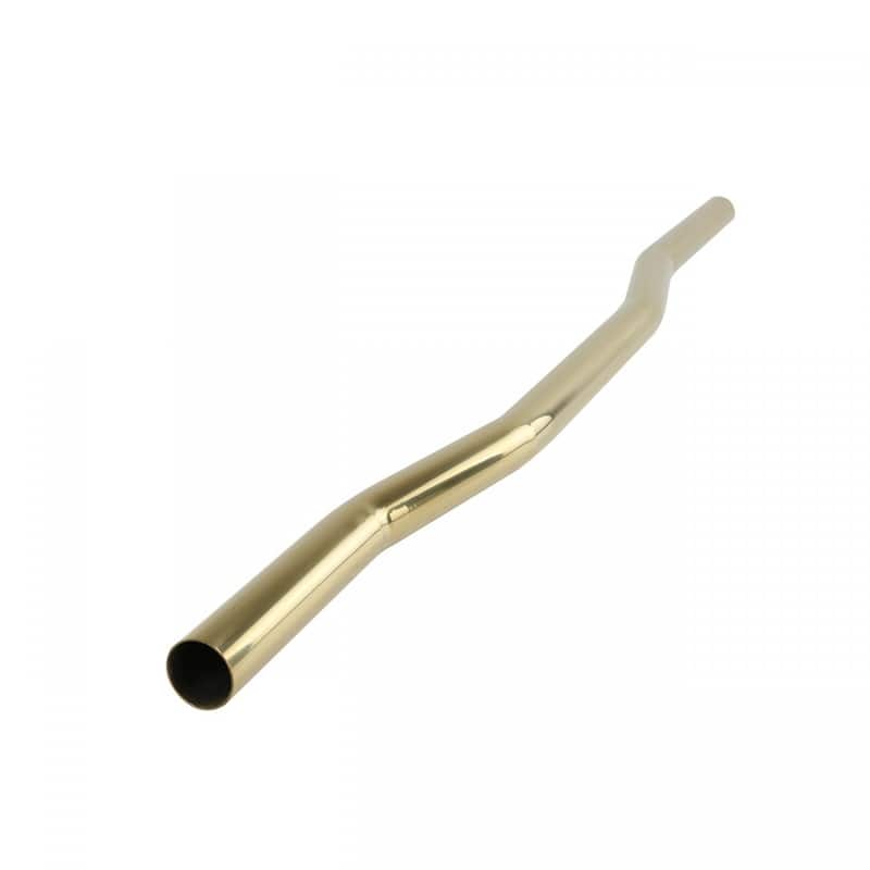 Light Oak Wooden High Tank Toilet Flat Tank, White Elongated Bowl and Brass Z Pipe