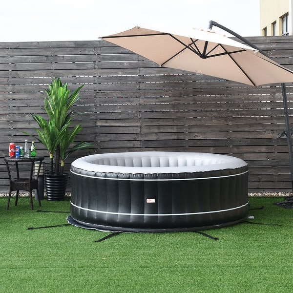 Shop Goplus 6 Person Inflatable Hot Tub Portable Outdoor Spa