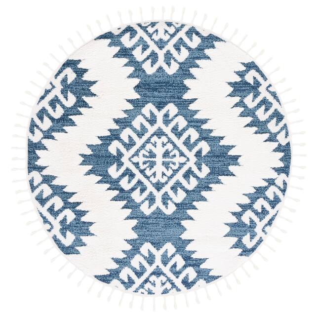 SAFAVIEH Moroccan Tassel Shag Iulieana Boho Tribal 2-inch Thick Rug