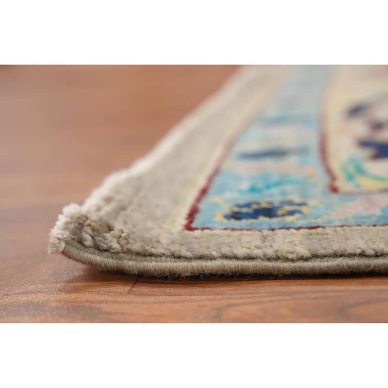 Hand Knotted Oriental 100% Wool Carpet Traditional Floral Greys & Charcoal Ziegler Area Rug - 11' 7'' X 9' 0''