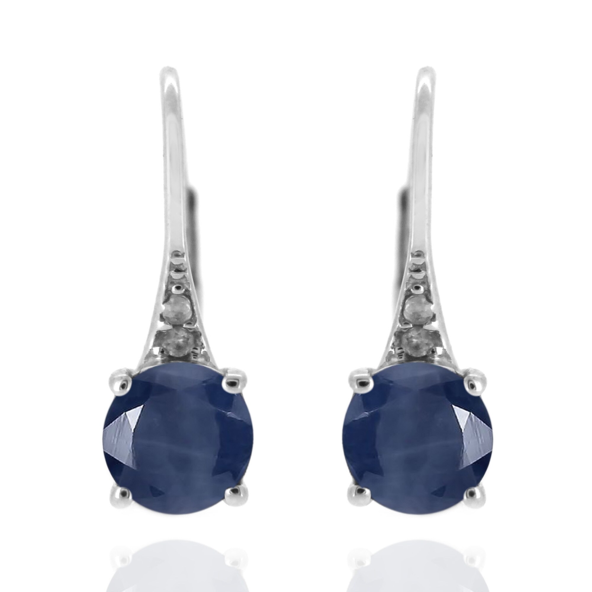 Details about   Genuine Blue Sapphire Gemstone Victorian Diamond 925 Sterling Silver Earring