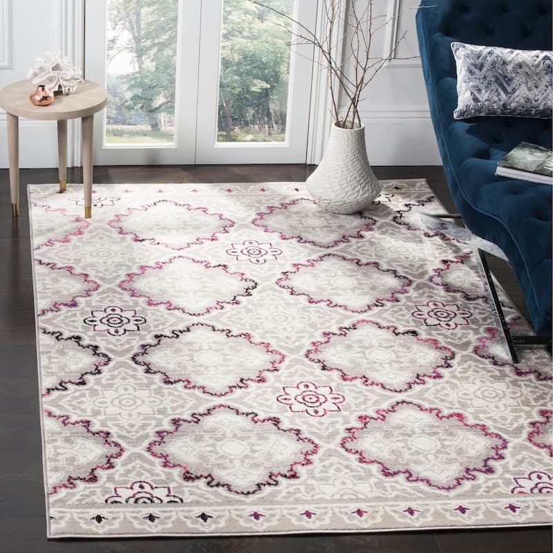 SAFAVIEH Skyler Jaike Modern Rug - 9' x 12' - Grey/Pink