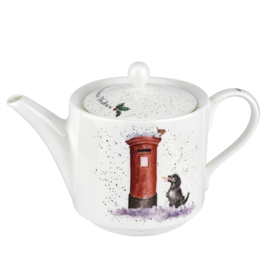 Royal Worcester Wrendale Designs Christmas Wishes Teapot - 16 oz