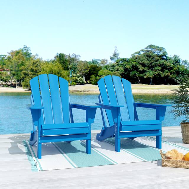 Laguna Outdoor Eco-Friendly Poly Folding Adirondack Chair (Set of 2)