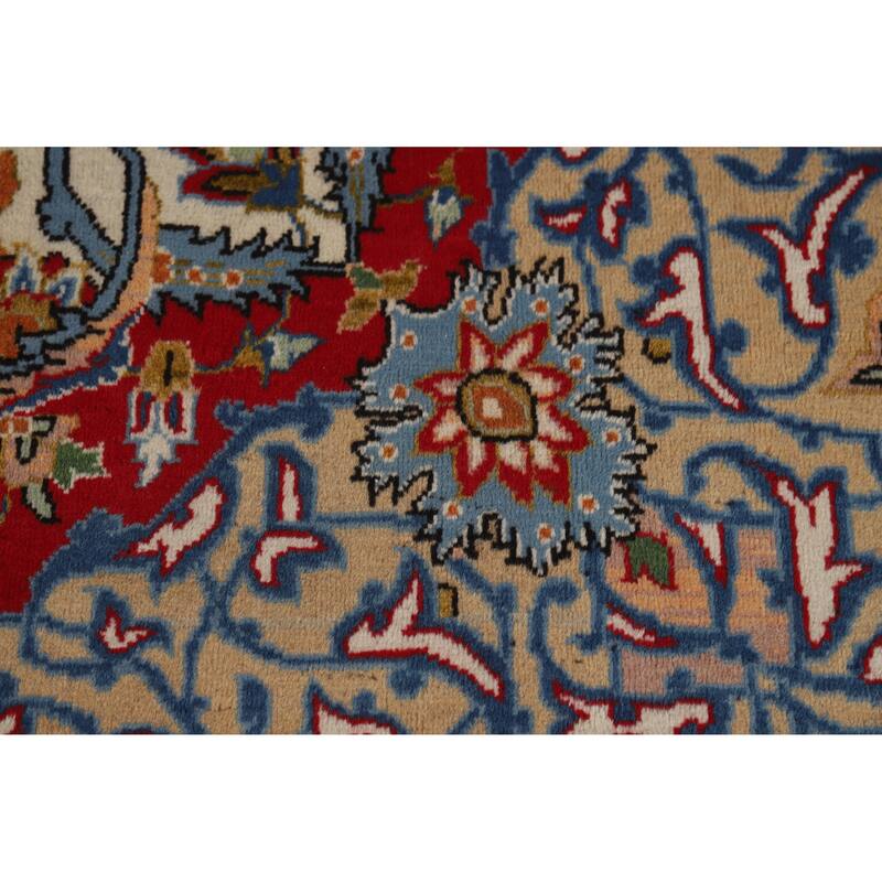 Hand Knotted Oriental 100% Wool Carpet Traditional Floral Beige & Ivories Najafabad Area Rug - 16' 1'' X 9' 11''