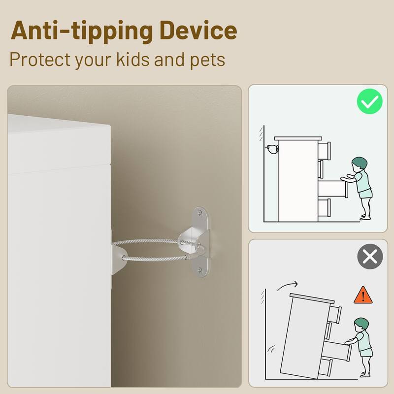 5 Drawer Tall Dresser for Bedroom, Slim Boho Bedroom Furniture