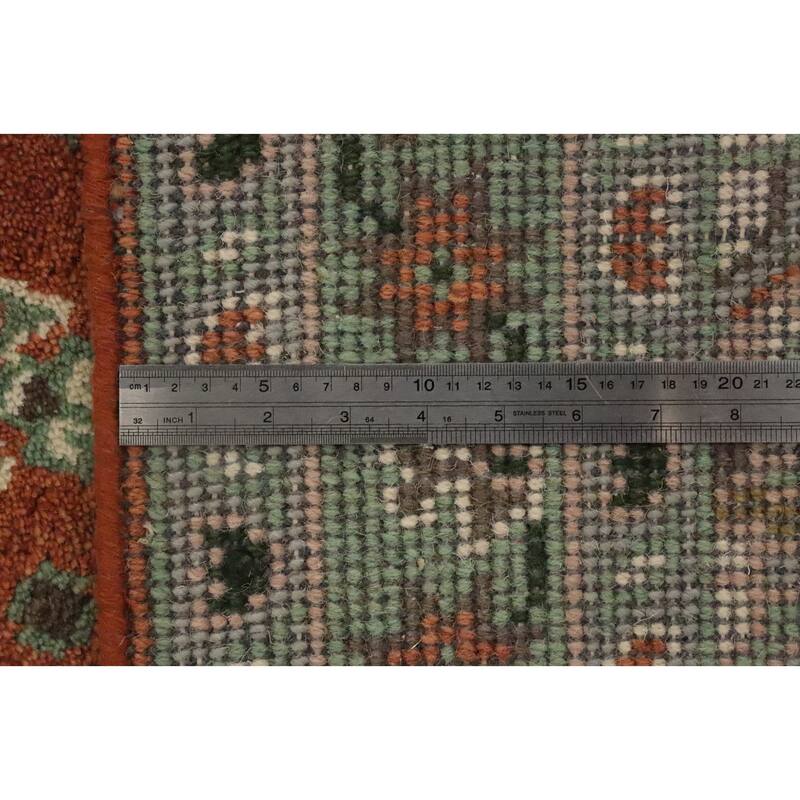 Hand Knotted Oriental 100% Wool Carpet Traditional Geometric Oranges & Rust Kazak Area Rug - 6' 1'' X 3' 10''