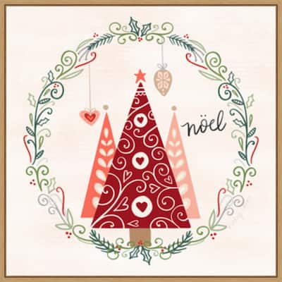 Hygge Christmas III by Noonday Design Canvas Art Framed - 22 x 22 in